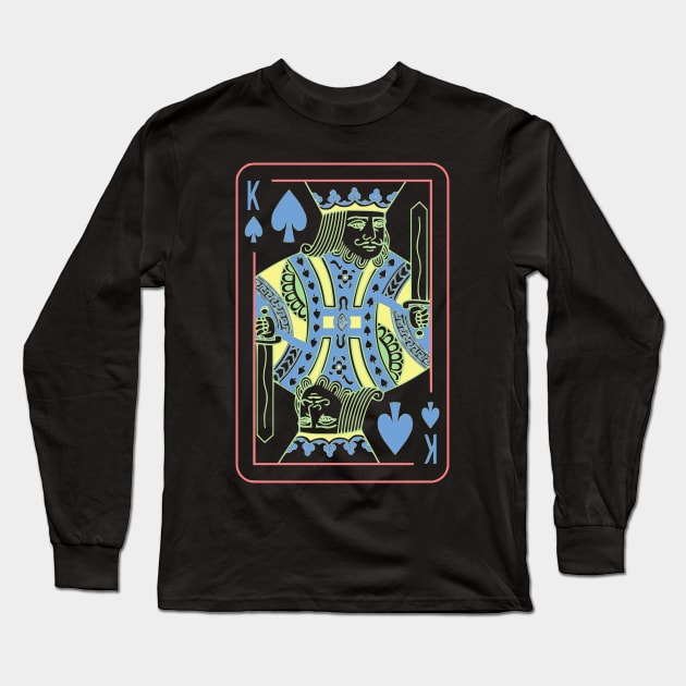 King of Spades Night Mode Long Sleeve T-Shirt by inotyler